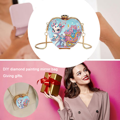 Deer DIY Diamond Painting Shoulder Bag for Coins Lipstick Earphones Gifts