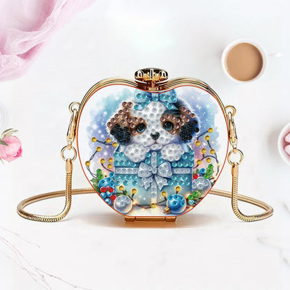 Dog DIY Diamond Painting Shoulder Bag for Coins Lipstick Earphones Gifts