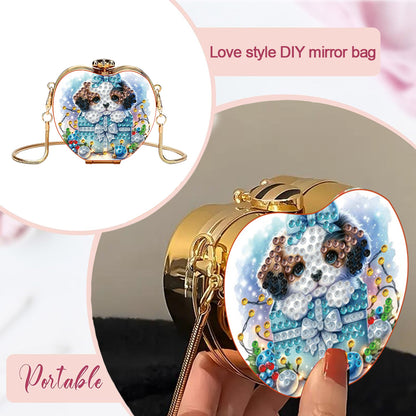Dog DIY Diamond Painting Shoulder Bag for Coins Lipstick Earphones Gifts