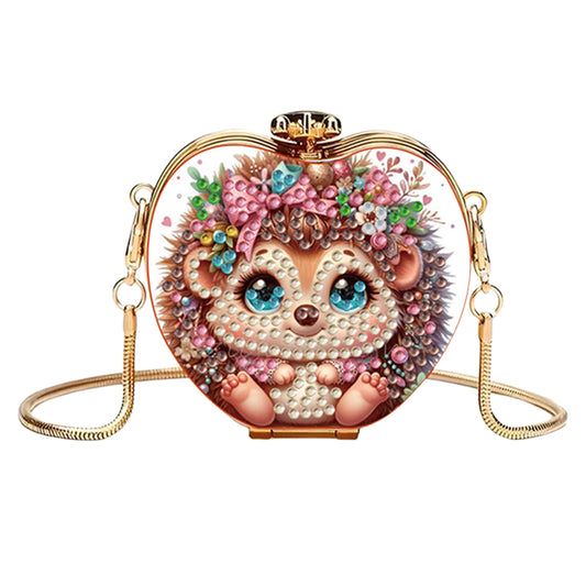 Hedgehog DIY Diamond Painting Shoulder Bag for Coins Lipstick Earphones Gifts