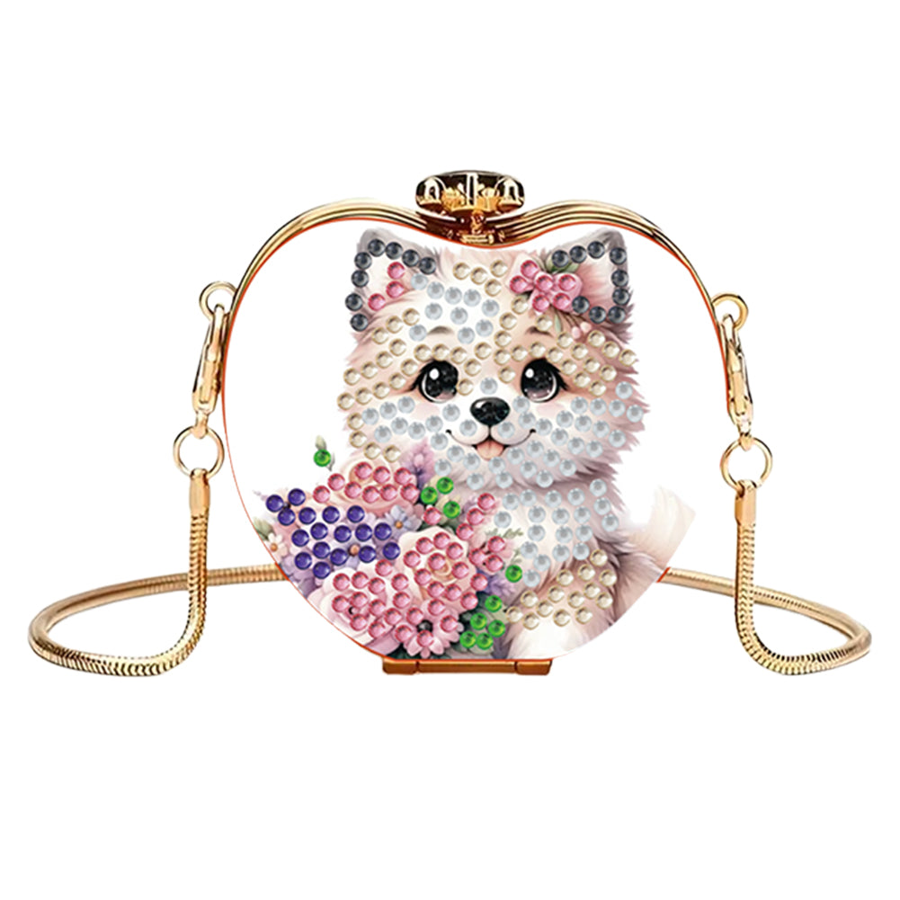 Dog DIY Diamond Painting Shoulder Bag for Coins Lipstick Earphones Gifts