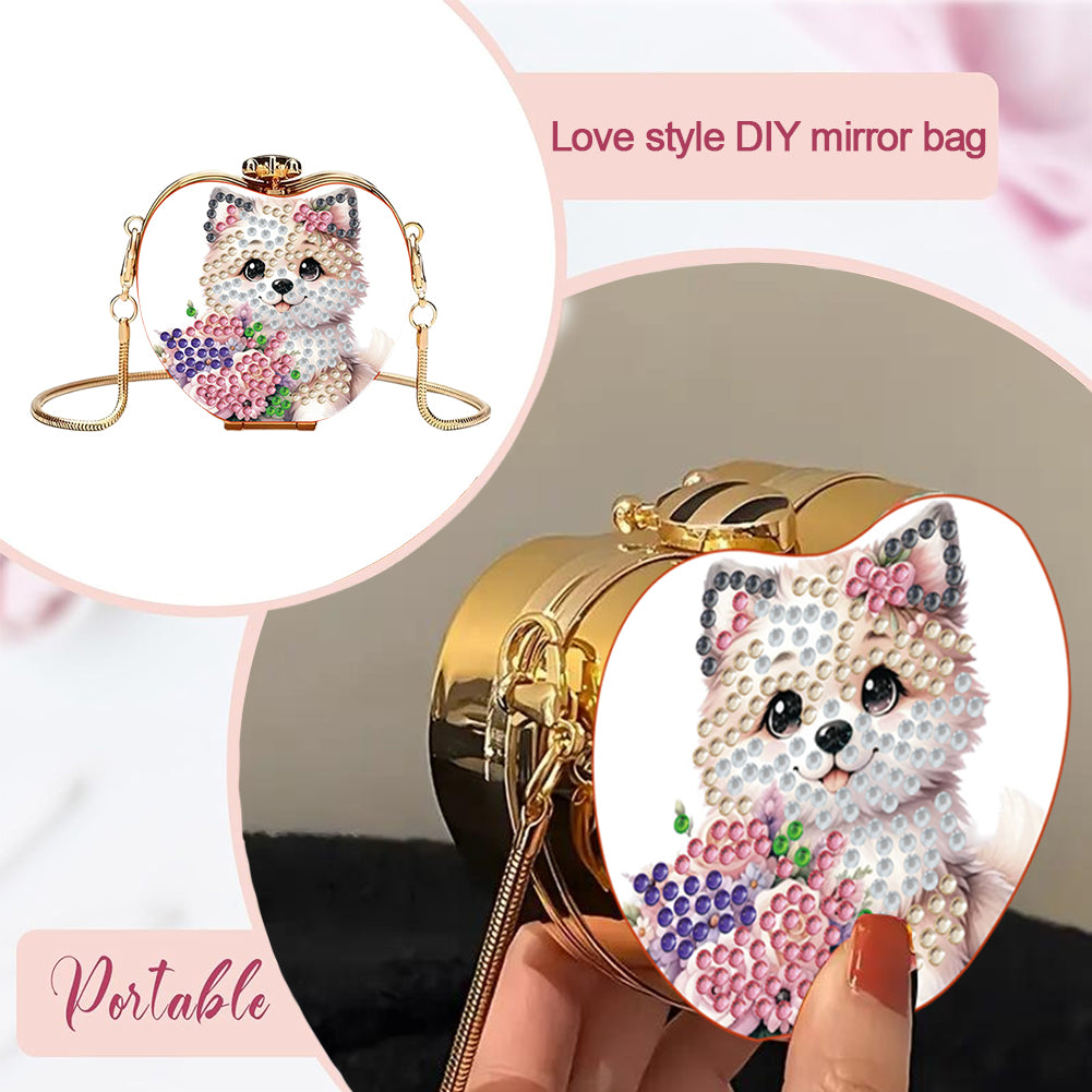 DIY Diamond Painting Shoulder Bag Portable Bag for Coins Lipstick Earphones