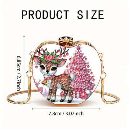 DIY Diamond Painting Shoulder Bag Portable Bag for Coins Lipstick Earphones