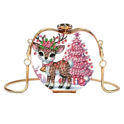 Elk DIY Diamond Painting Shoulder Bag for Coins Lipstick Earphones Gifts