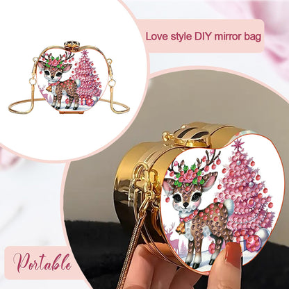 Elk DIY Diamond Painting Shoulder Bag for Coins Lipstick Earphones Gifts