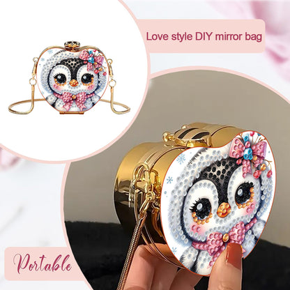 Penguin DIY Diamond Painting Shoulder Bag for Coins Lipstick Earphones Gifts
