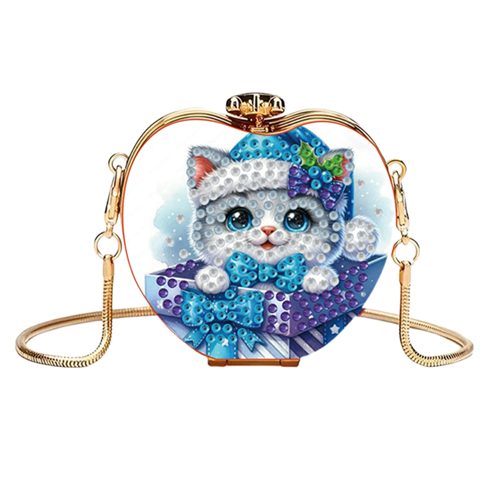 Cat DIY Diamond Painting Shoulder Bag for Coins Lipstick Earphones Gifts