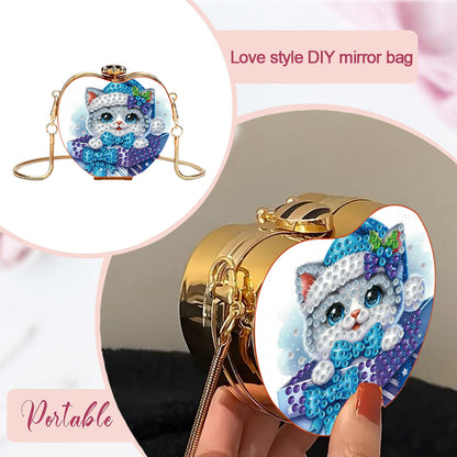 Cat DIY Diamond Painting Shoulder Bag for Coins Lipstick Earphones Gifts