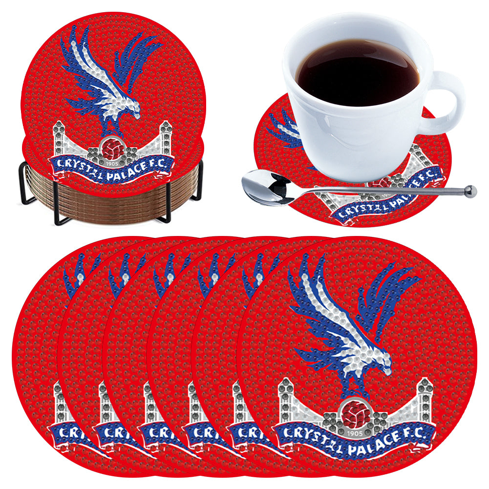 6pcs DIY Diamond Painting Coasters Kits with Holder for Adult Office Coffee Mats