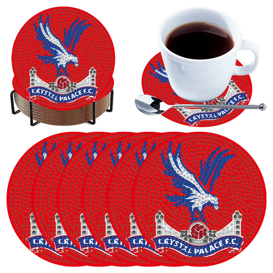 6pcs DIY Diamond Painting Coasters Kits with Holder for Adult Office Coffee Mats