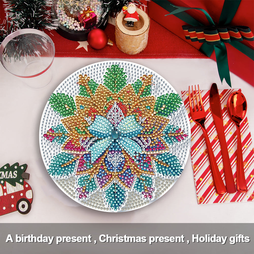 4pcs Christmas Diamond Art Coasters Kits for Home Party and Holiday Decorations