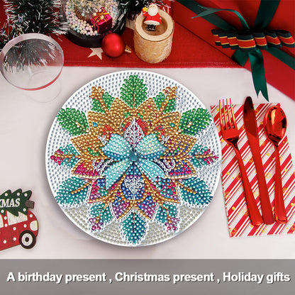 4pcs Christmas Diamond Art Coasters Kits for Home Party and Holiday Decorations