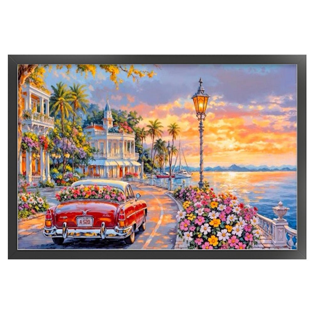 Seaside Scenery - 14CT Stamped Cross Stitch 60*40CM