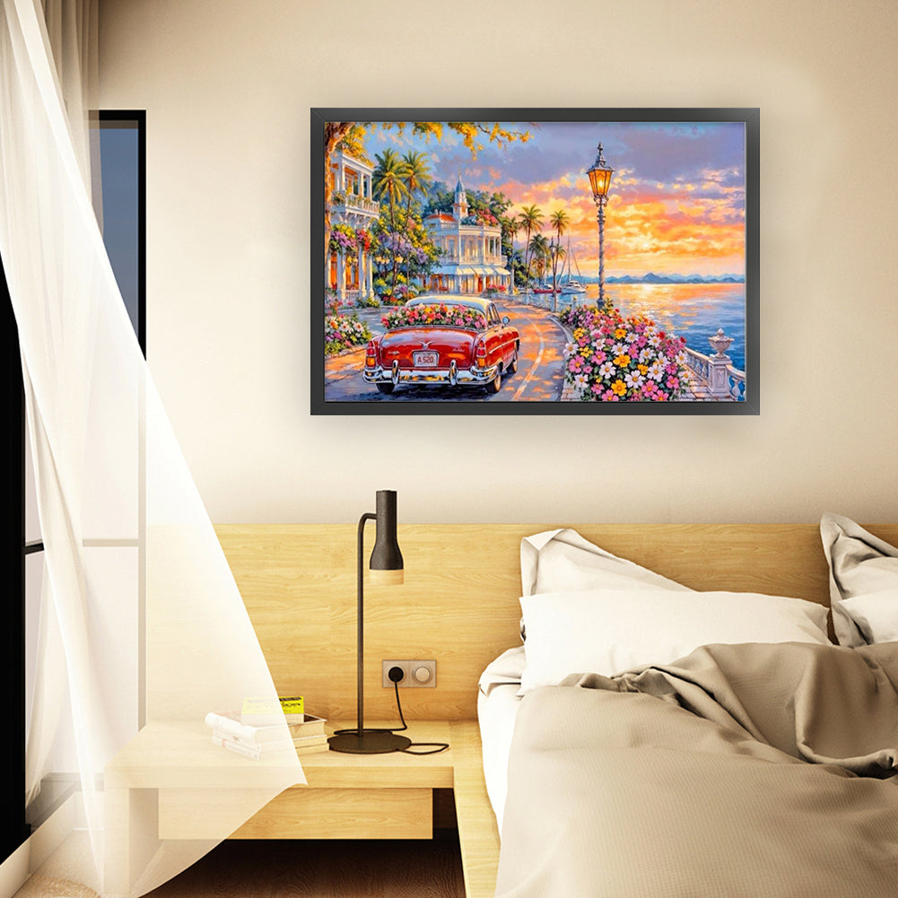 Seaside Scenery - 14CT Stamped Cross Stitch 60*40CM
