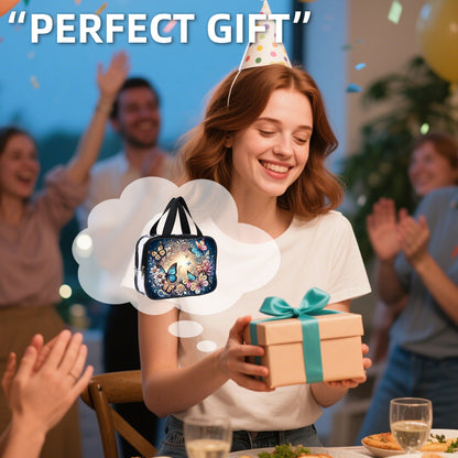 DIY Butterfly Diamond Painting Bling Rhinestone Makeup Bag Large Storage Bag