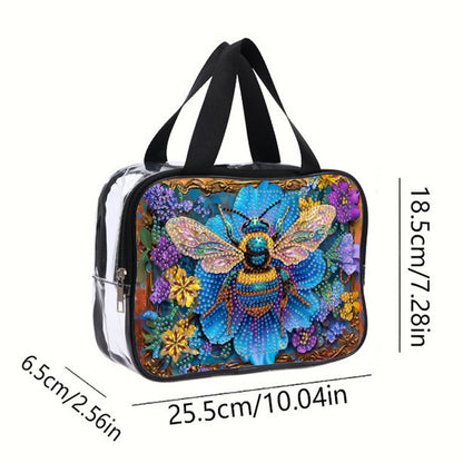 DIY Honey Diamond Painting Bling Rhinestone Makeup Bag Large Storage Bag