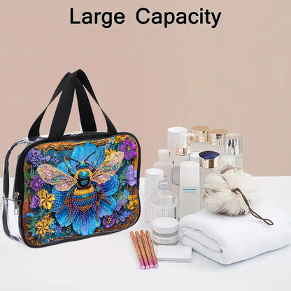DIY Honey Diamond Painting Bling Rhinestone Makeup Bag Large Storage Bag