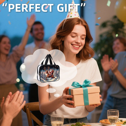 DIY Santa Claus Diamond Painting Bling Rhinestone Makeup Bag Large Storage Bag