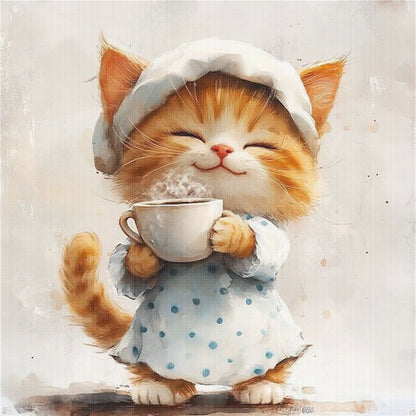 Kitten - 18CT Stamped Cross Stitch 25*25CM