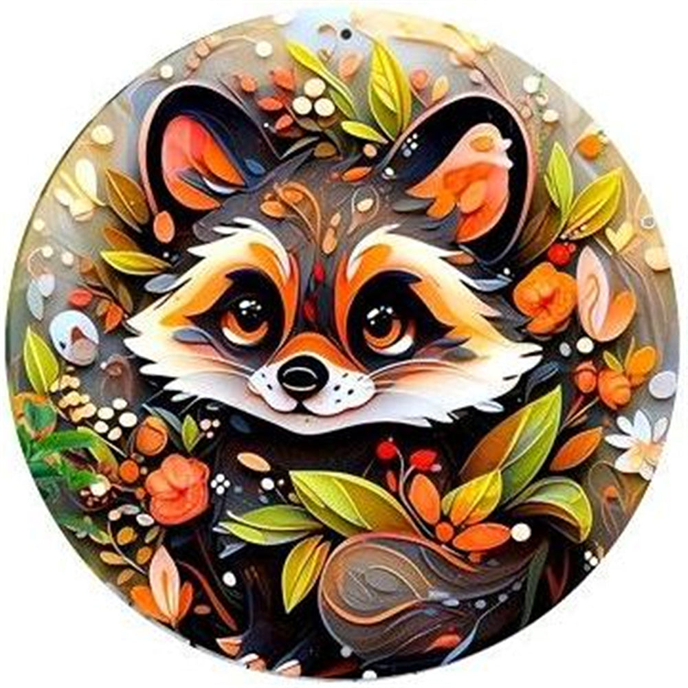 Raccoon 1 - 18CT Stamped Cross Stitch 25*25CM