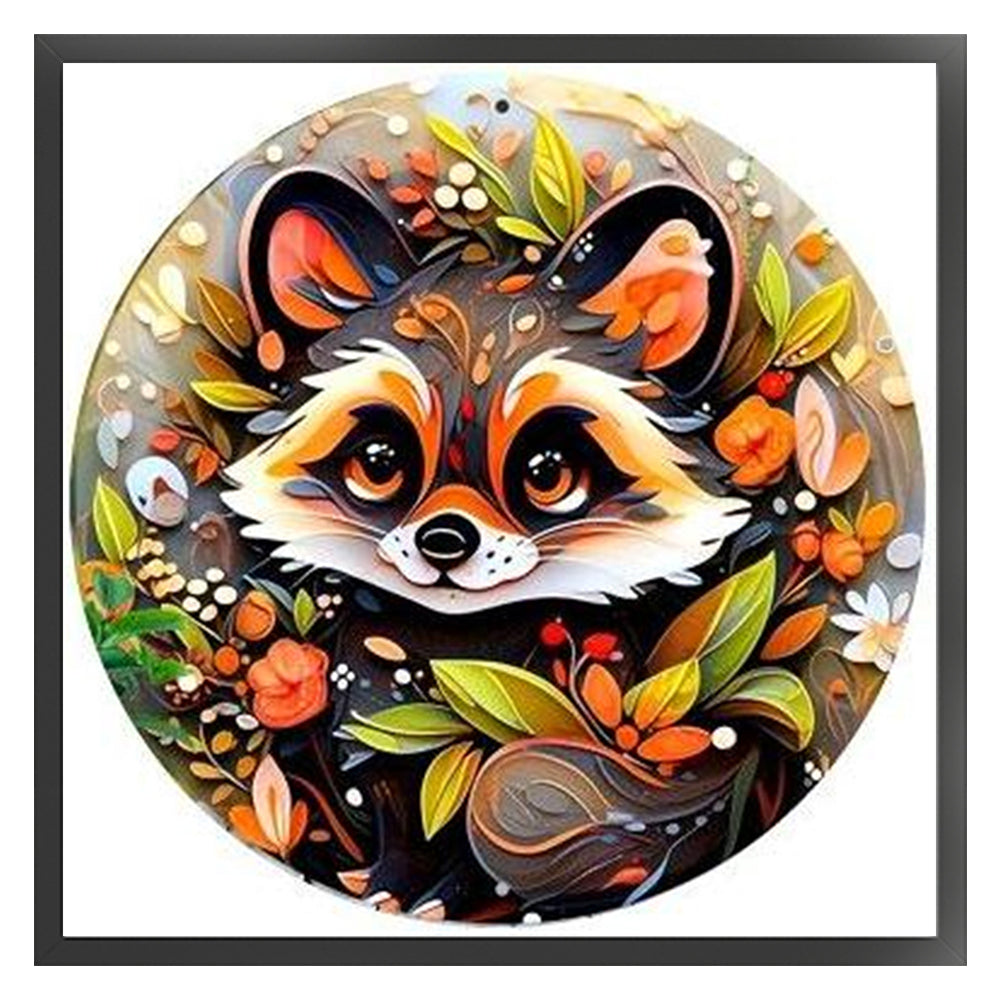 Raccoon 1 - 18CT Stamped Cross Stitch 25*25CM