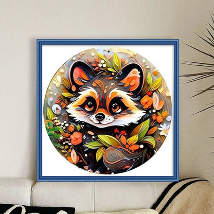 Raccoon 1 - 18CT Stamped Cross Stitch 25*25CM