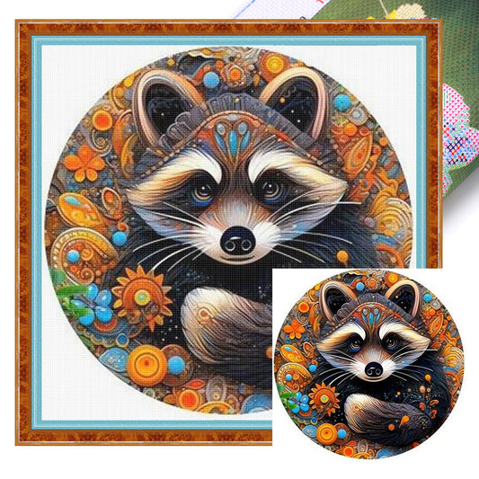 Raccoon 2 - 18CT Stamped Cross Stitch 25*25CM