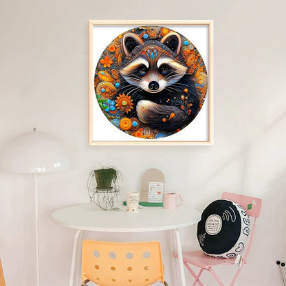 Raccoon 2 - 18CT Stamped Cross Stitch 25*25CM