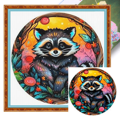 Raccoon 3 - 18CT Stamped Cross Stitch 25*25CM