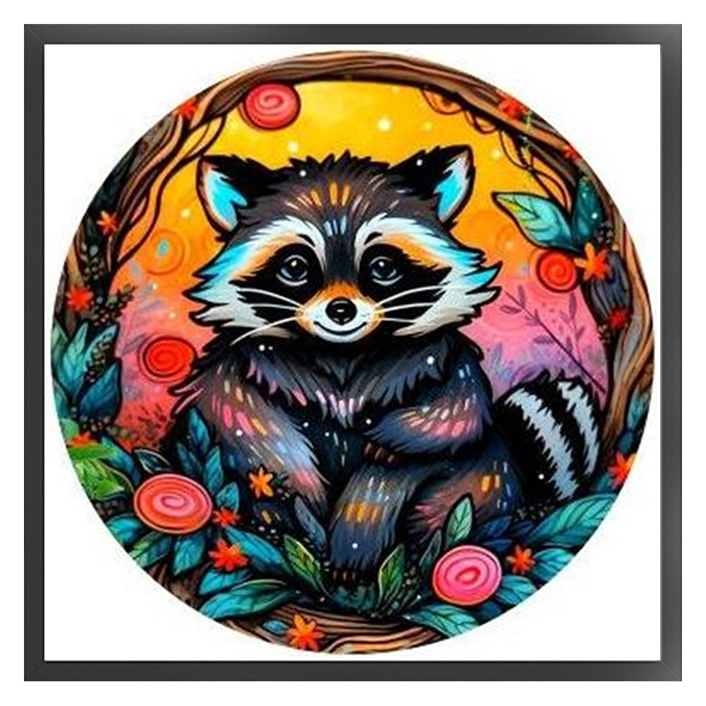 Raccoon 3 - 18CT Stamped Cross Stitch 25*25CM