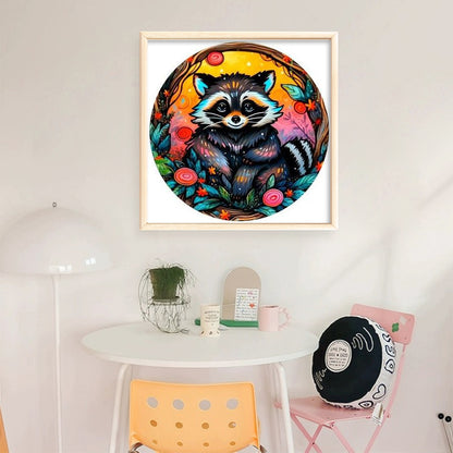 Raccoon 3 - 18CT Stamped Cross Stitch 25*25CM