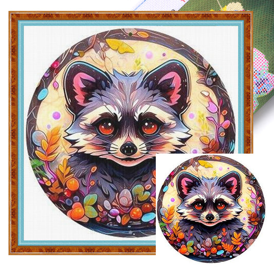 Raccoon 4 - 18CT Stamped Cross Stitch 25*25CM