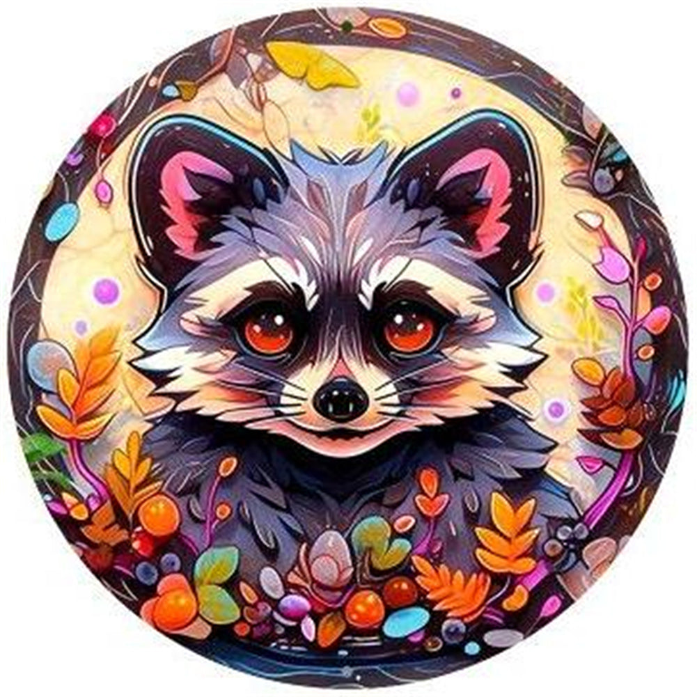 Raccoon 4 - 18CT Stamped Cross Stitch 25*25CM