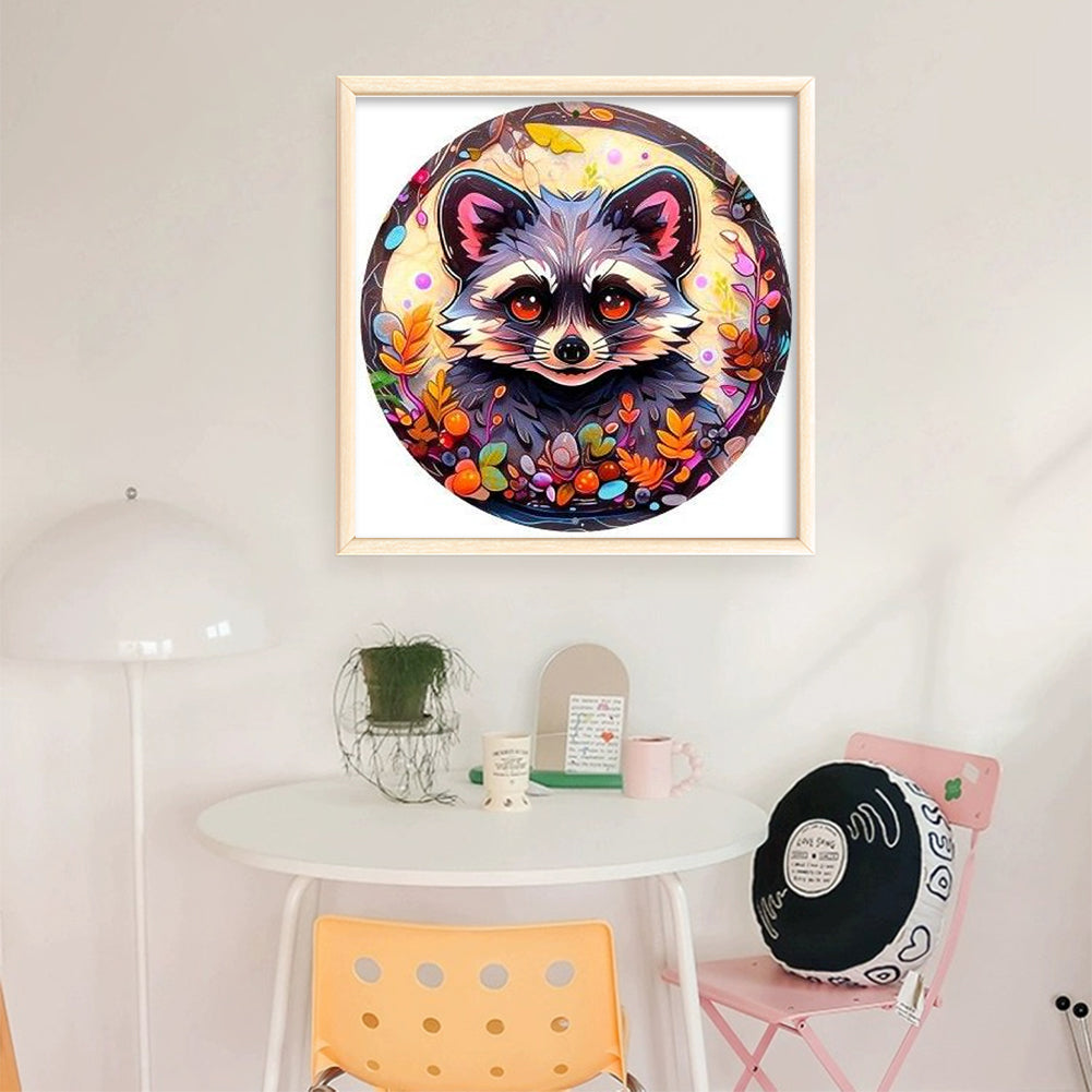 Raccoon 4 - 18CT Stamped Cross Stitch 25*25CM