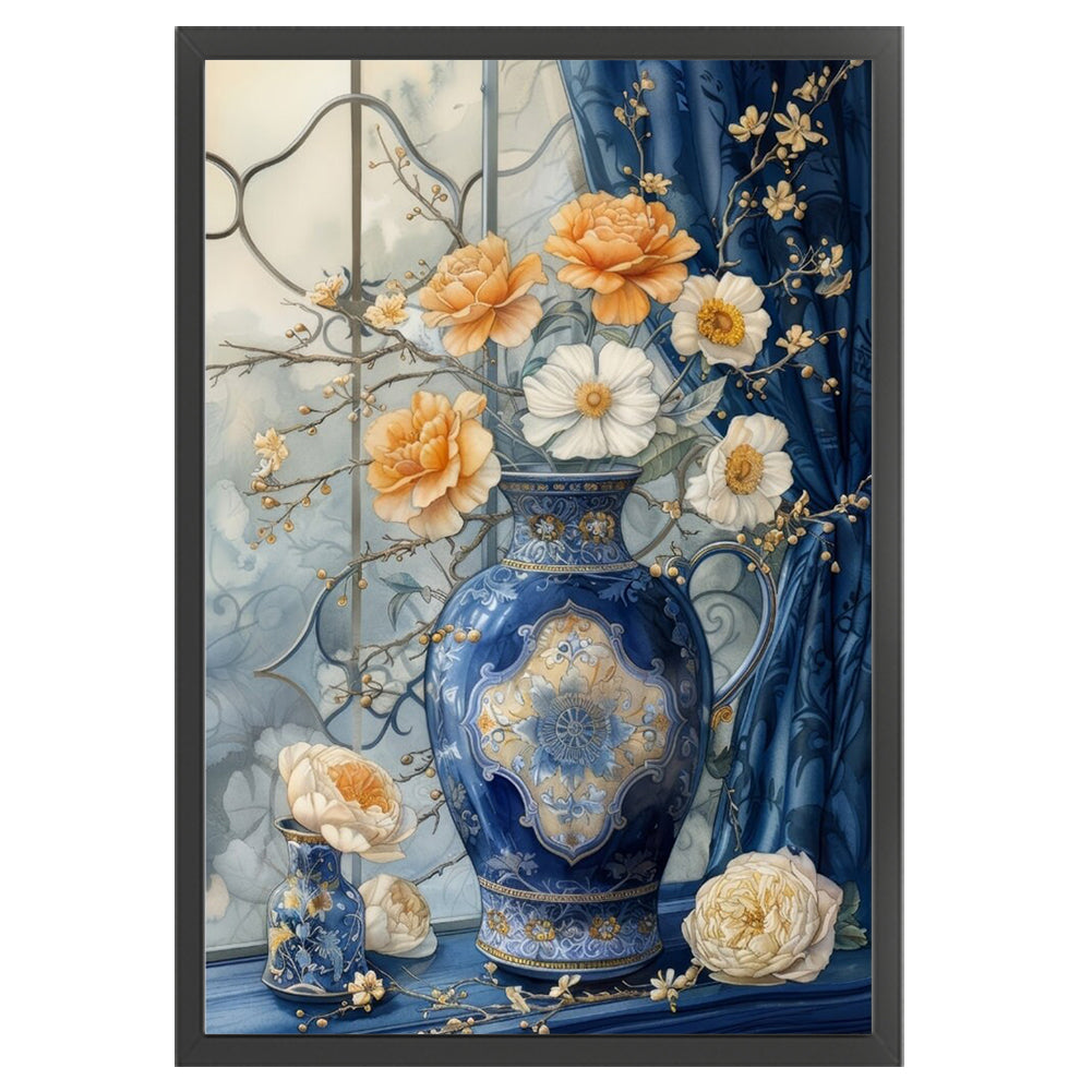 Window Vase - 11CT Stamped Cross Stitch 40*60CM