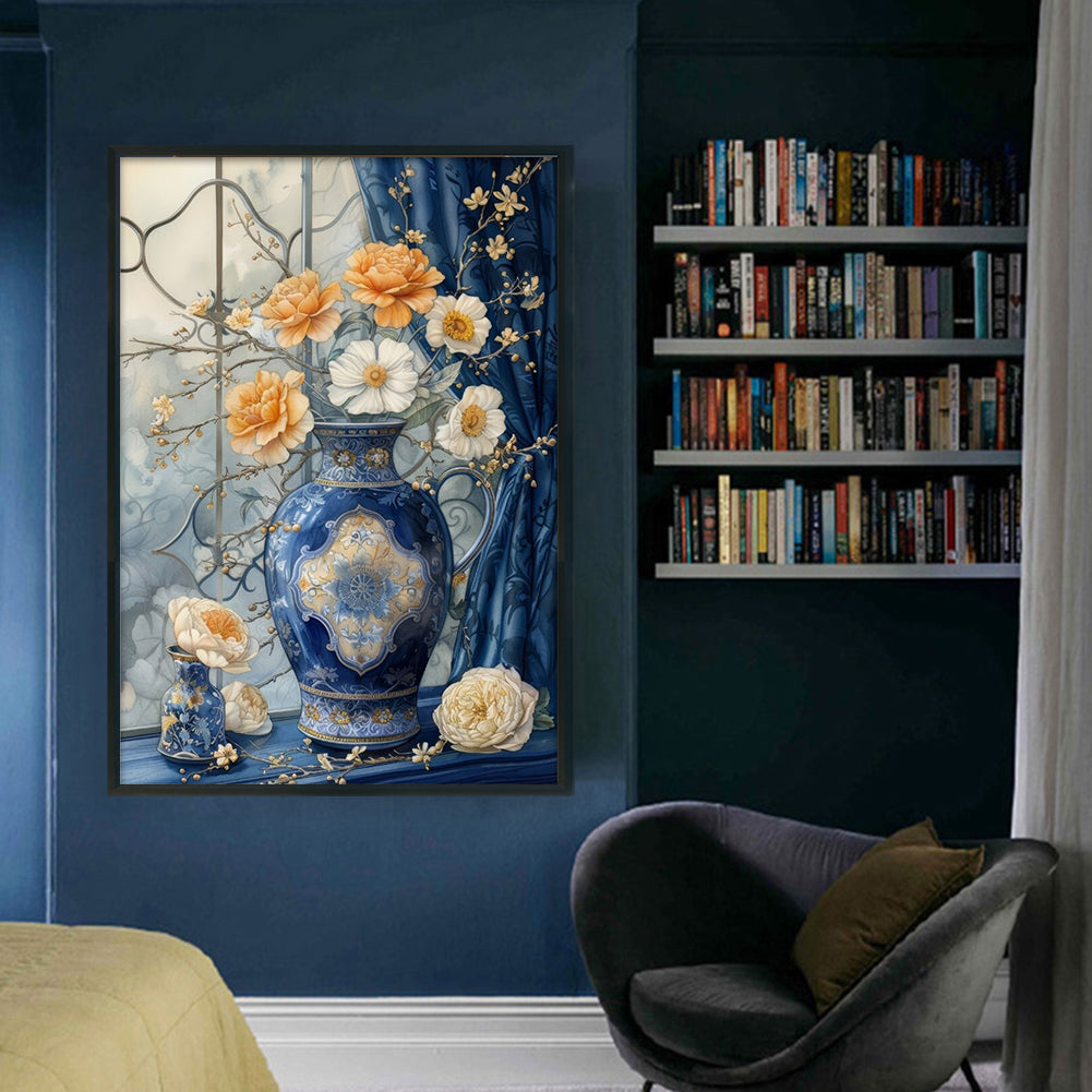 Window Vase - 11CT Stamped Cross Stitch 40*60CM