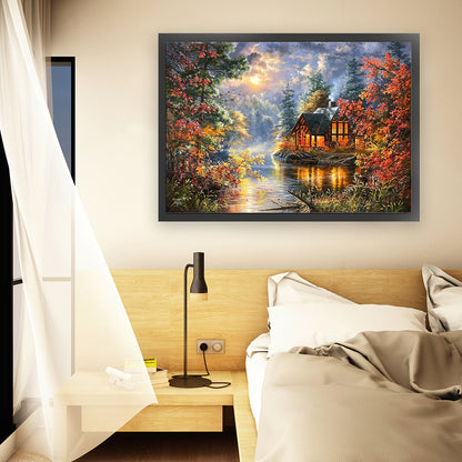 Forest Cottage - 11CT Stamped Cross Stitch 60*45CM