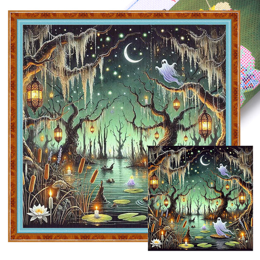 Ghost Scenery - 11CT Stamped Cross Stitch 50*50CM