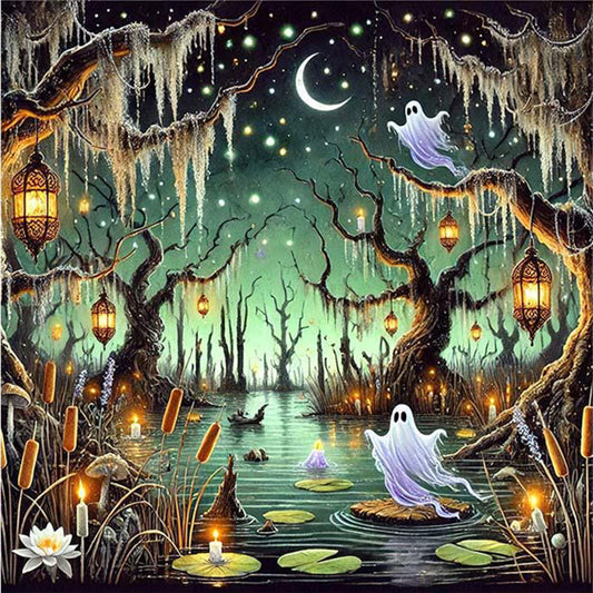 Ghost Scenery - 11CT Stamped Cross Stitch 50*50CM