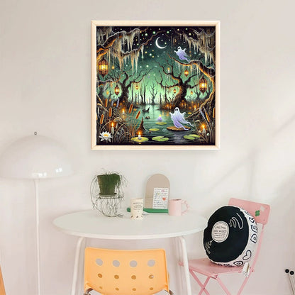 Ghost Scenery - 11CT Stamped Cross Stitch 50*50CM