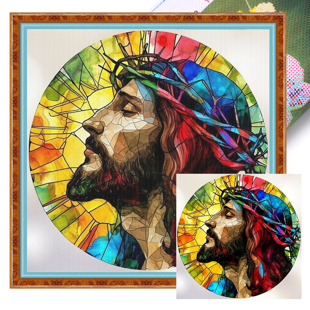 Jesus - 18CT Stamped Cross Stitch 25*25CM