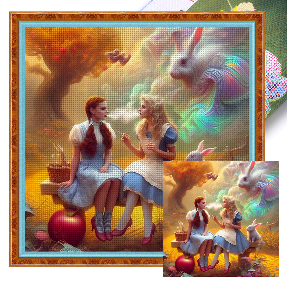 Alice In Wonderland - 11CT Stamped Cross Stitch 45*45CM