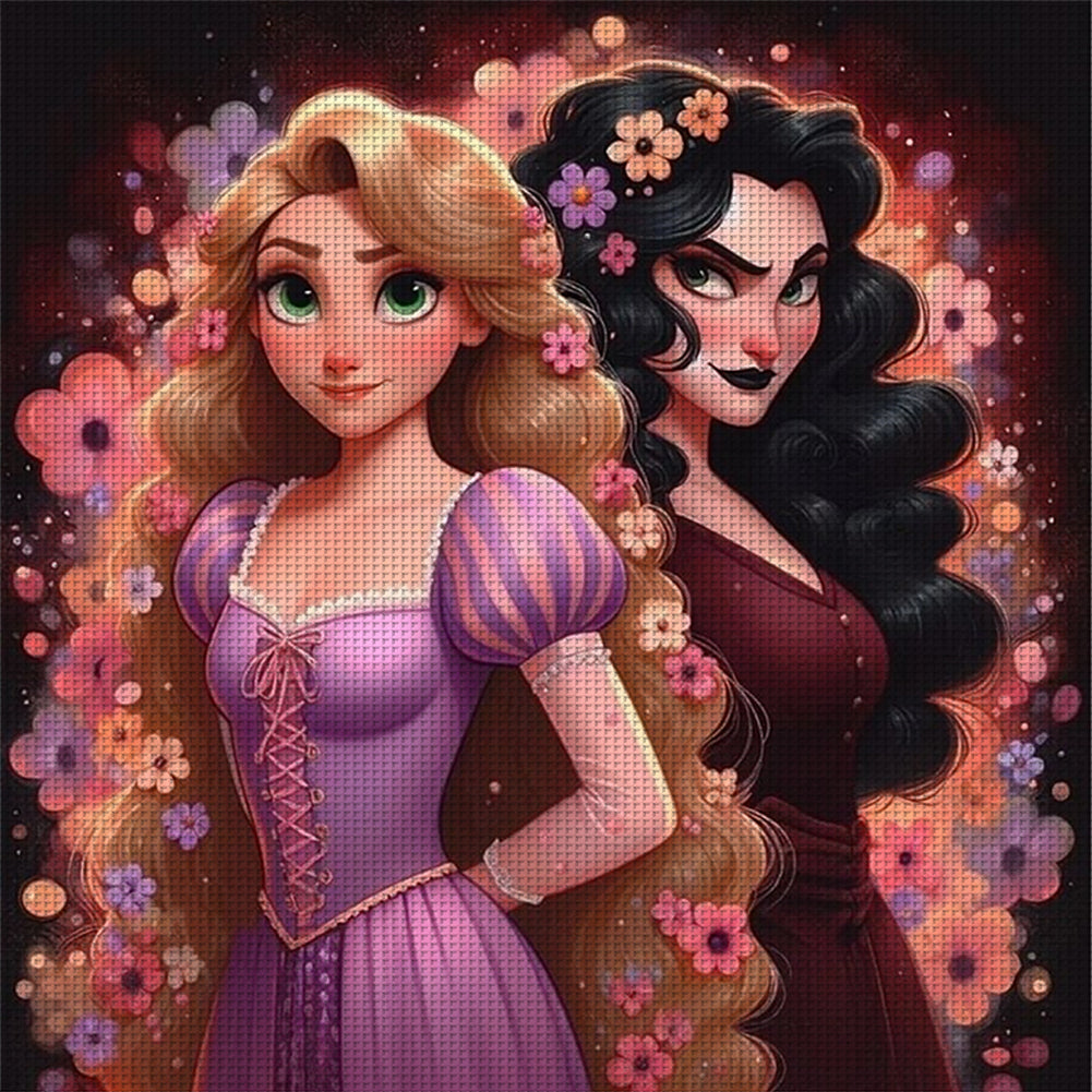 Rapunzel And The Scoundrels - 18CT Stamped Cross Stitch 40*40CM