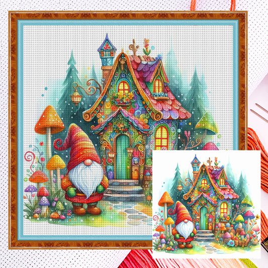 Gnome Cottage - 14CT Counted Cross Stitch 40*40CM