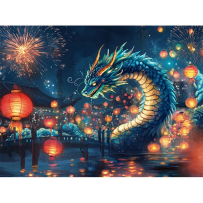 Magic Dragon - Full Round Drill Diamond Painting 40*30CM(Partial AB)