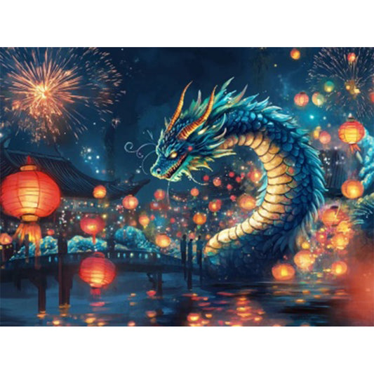 Magic Dragon - Full Round Drill Diamond Painting 40*30CM(Partial AB)