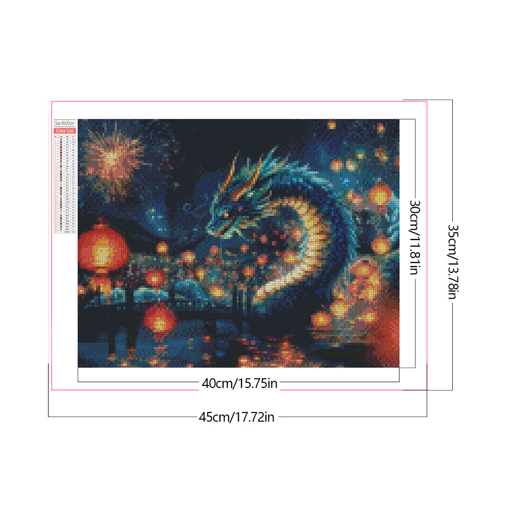 Magic Dragon - Partial AB Full Round Drill Diamond Painting 40*30CM