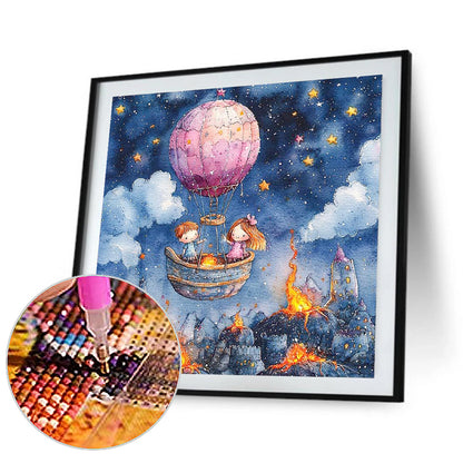 Hot Air Balloon - Full Round Drill Diamond Painting 40*40CM