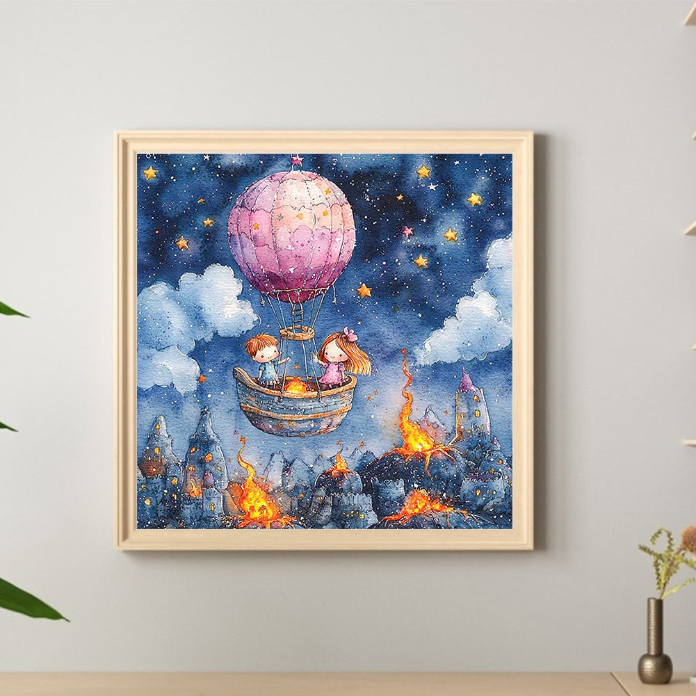 Hot Air Balloon - Full Round Drill Diamond Painting 40*40CM