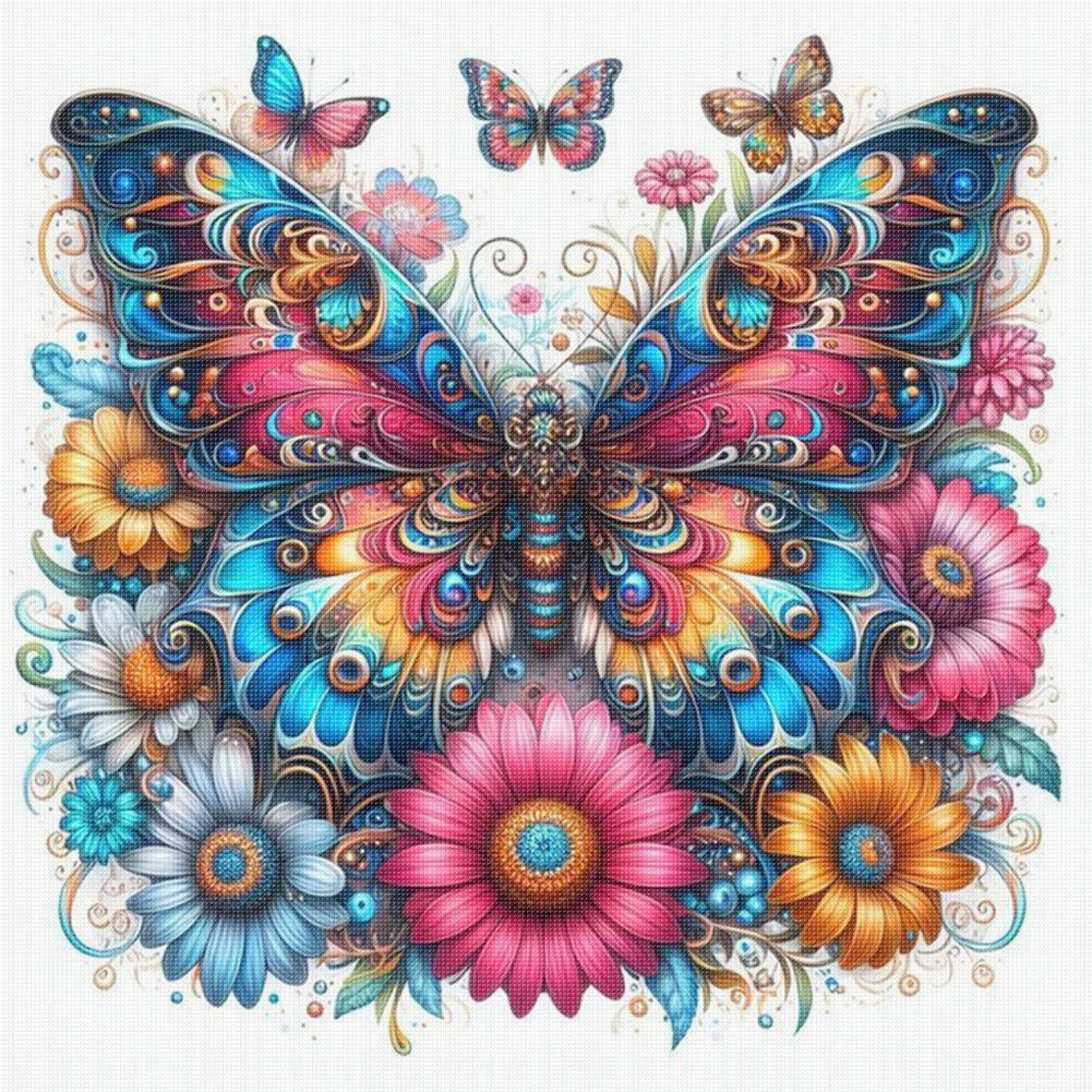 Butterfly - 11CT Stamped Cross Stitch 40*40CM